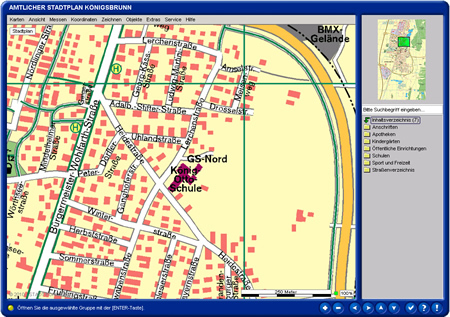 GS Königsbrunn Nord im Stadtplan